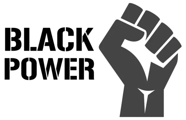 Grafikus Ököllel Szlogennel Black Power — Stock Fotó