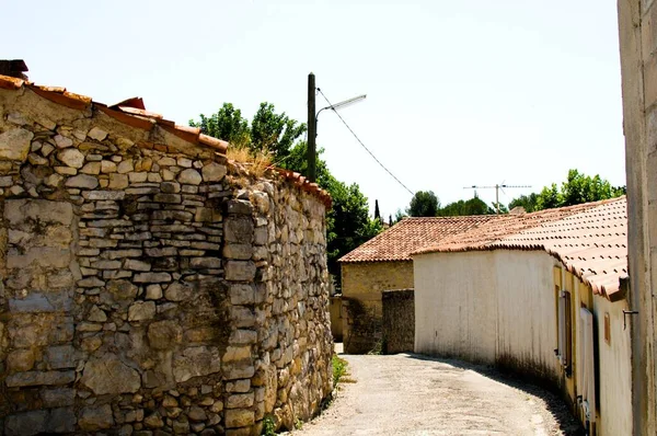 Impresión Pequeño Pueblo Provence Francia — Foto de Stock