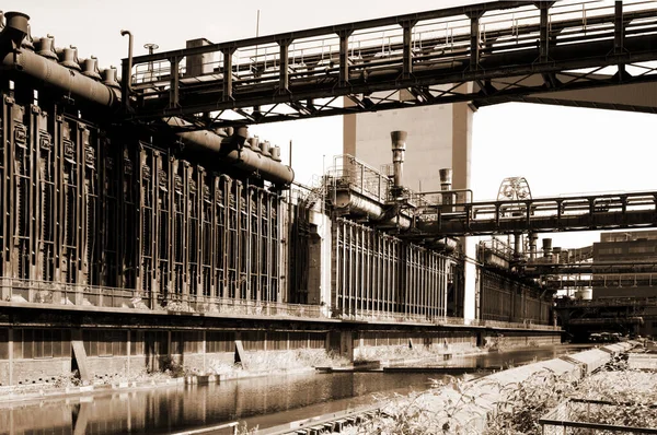 Abandoned Old Steelworks Impression Steel Rust — Stock Photo, Image