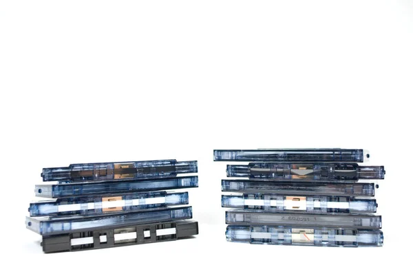 Vecchie Audiocassette Oggetti Culto Del Passato — Foto Stock