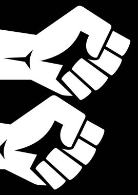 Bir direniş işareti olarak stilize edilmiş yumruk.