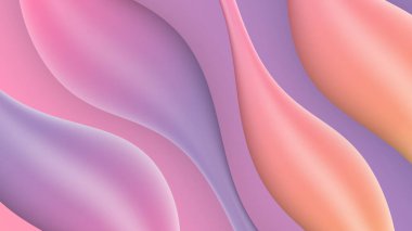 Akışkan stil duvar kağıdı veya soyut renkli akış arka plan 3 boyutlu elementleri şekillendirir. Eps10 vektör illüstrasyon grafik tasarımı.