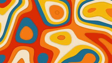 Üç boyutlu ve kağıt kesikli kağıt şekilli soyut arkaplan. El ilanları ya da posterler için Vektör EPS 10 illüstrasyon tasarımı düzeni.