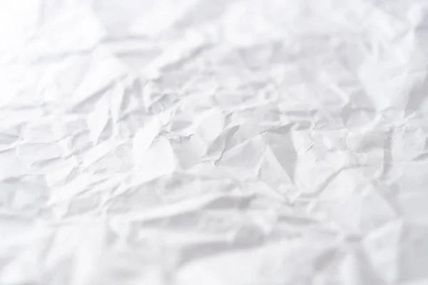 Horní Pohled Bílou Zmačkaný Papír Textury Pozadí — Stock fotografie