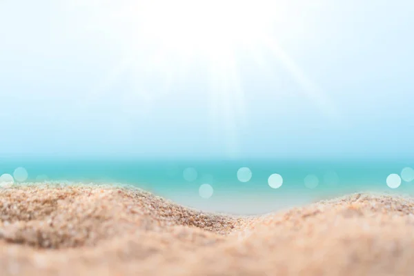 Тропічна Природа Чистий Пляж Білий Пісок Влітку Пальмовим Листям Сонця — стокове фото