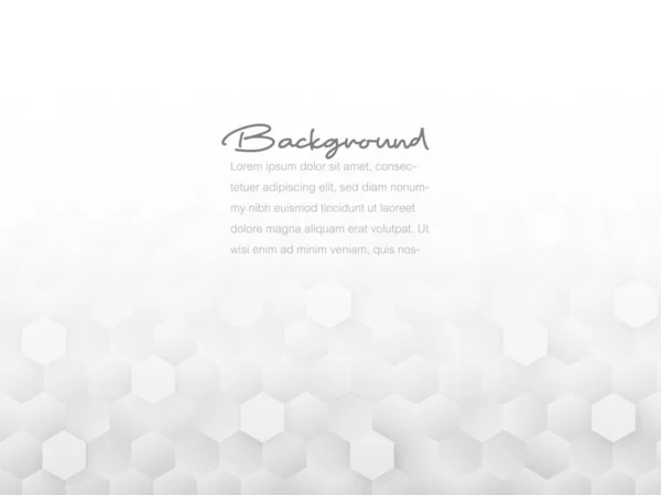 Texture Géométrique Isométrique Abstraite Nid Abeille Polygone Blanc Gris Fond — Image vectorielle