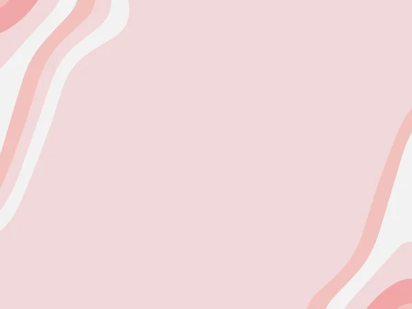 Pastel Tono Rosa Blanco Con Formas Aleatorias Líneas Abstractas Fondo — Vector de stock