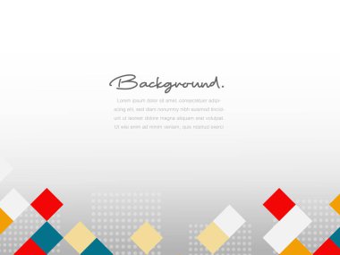 Şablon, pankart veya duvar kağıdı için beyaz fotokopi arkaplan arkaplanı üzerinde yaratıcı minimum geometrik dinamik şekiller. Moda Eps10 vektör illüstrasyonu.