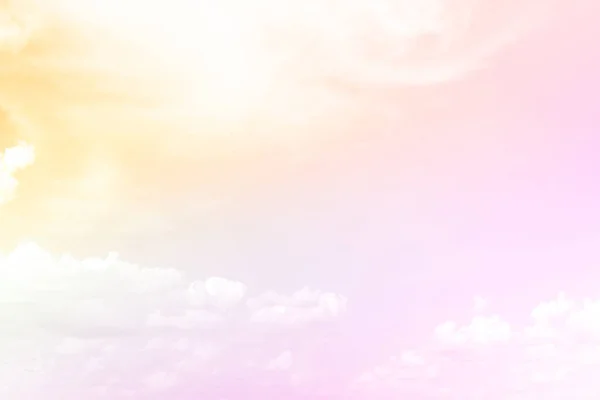 Céu Suave Fundo Nuvem Com Tom Cor Pastel — Fotografia de Stock