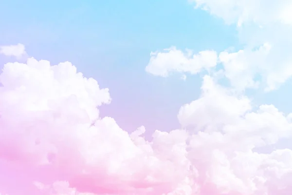 Miękkie Niebo Chmura Tło Pastelowym Tonem Koloru — Zdjęcie stockowe