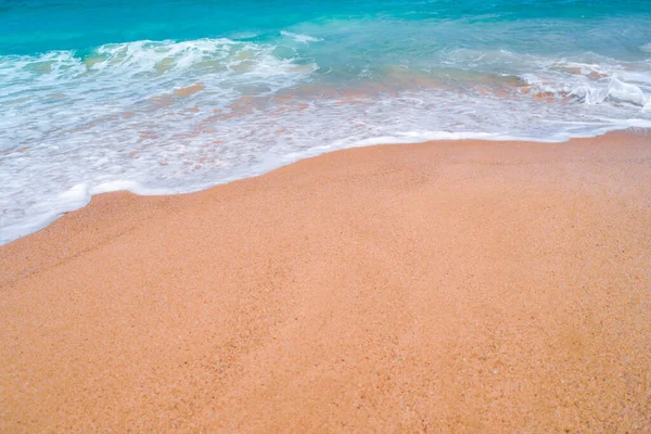 Natureza Tropical Praia Limpa Areia Branca Verão Com Luz Solar — Fotografia de Stock