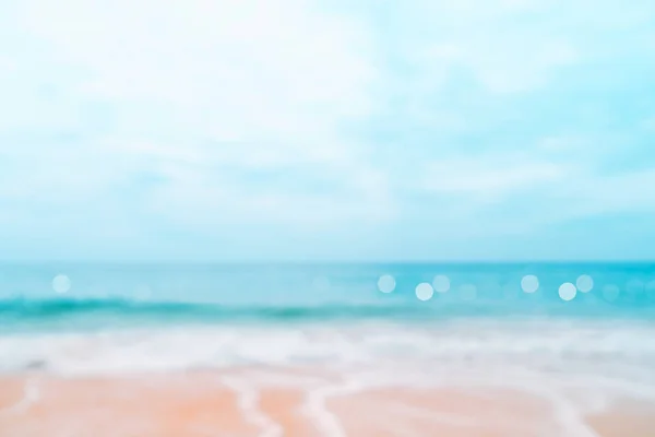 Flou Nature Tropicale Plage Propre Sable Blanc Été Avec Lumière — Photo