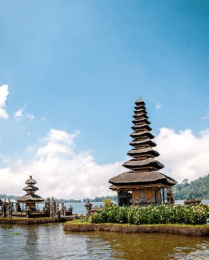 pura ulun danu bratan tapınağı Bali, Endonezya.