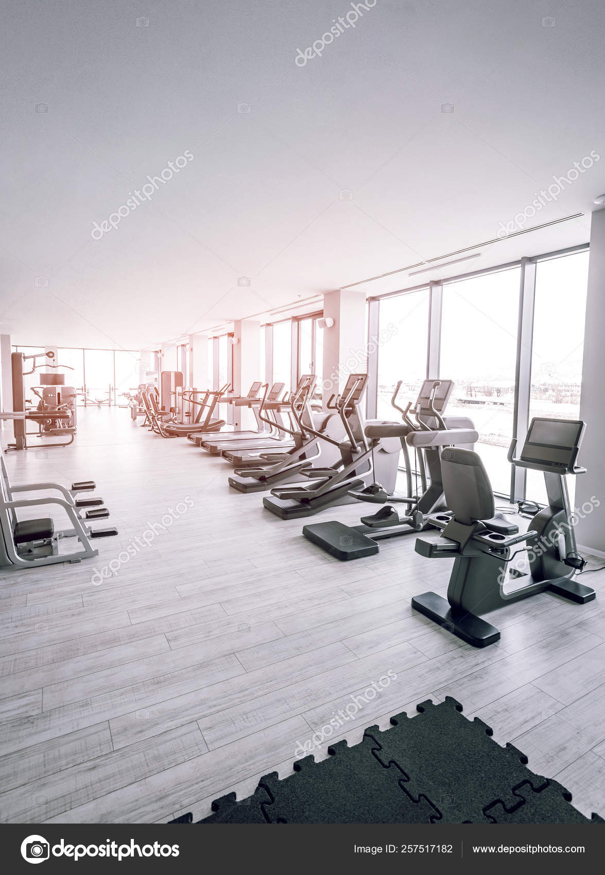 Empty modern gym Stock Photo by ©ozimicians 257517182