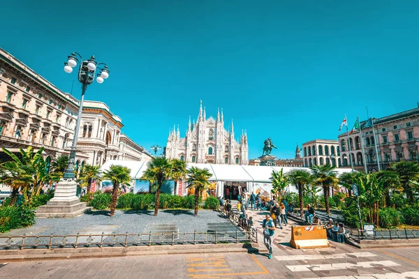 Vista da Catedral Duomo de Milão — Fotografia de Stock