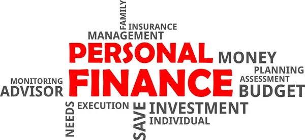 Parola Cloud Finanza Personale — Vettoriale Stock