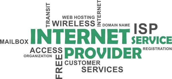 Word Cloud Internet Service Provider — Stockvektor