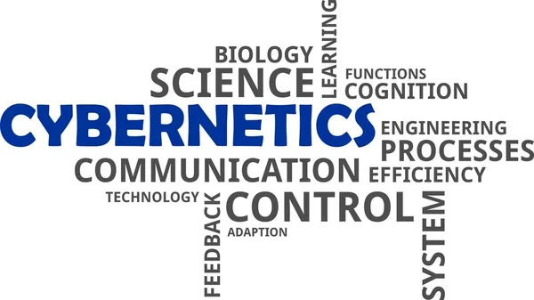 Облако Слов Связанных Кибернетикой — стоковый вектор