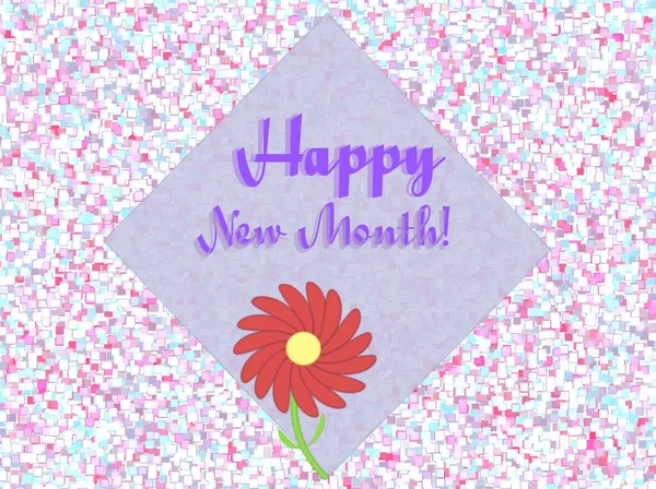 Happy New Month Illustration Design Social Media Blog Content — Stock Photo, Image