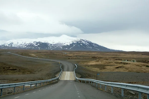 Bewolkte Dag Route Ijsland — Stockfoto