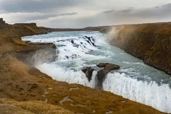 Amizing Καταρράκτη Gullfoss Islandia — Φωτογραφία Αρχείου