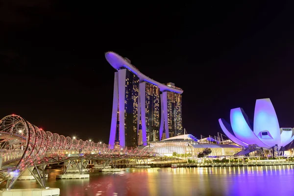 Singapur, Singapur : 19 Nisan 2018 : Marina Bay, Singapur, Singapur