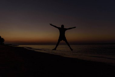 Günbatımı, Gili Meno, Endonezya kadında