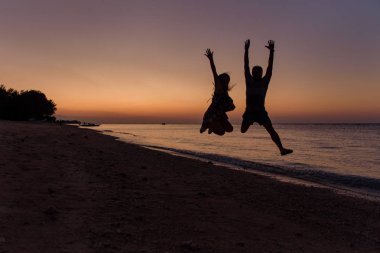 Günbatımı, Gili Meno, Endonezya kadında