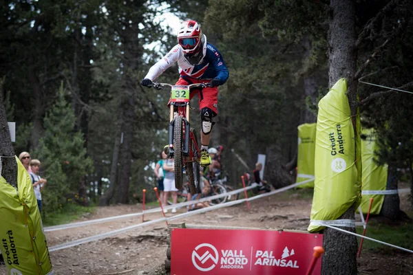 Vallnord Andorra Julio 2018 Durante Carrera Clasificación Copa Del Mundo — Foto de Stock