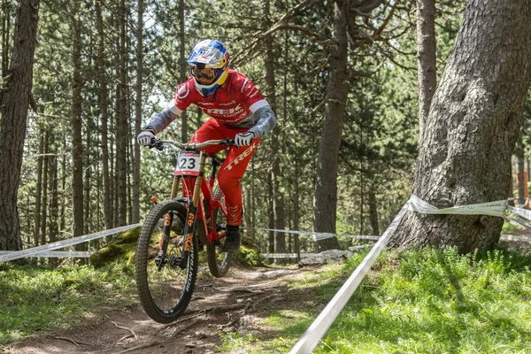 Vallnord Andorre Juillet 2018 Lors Course Qualification Coupe Monde Uci — Photo