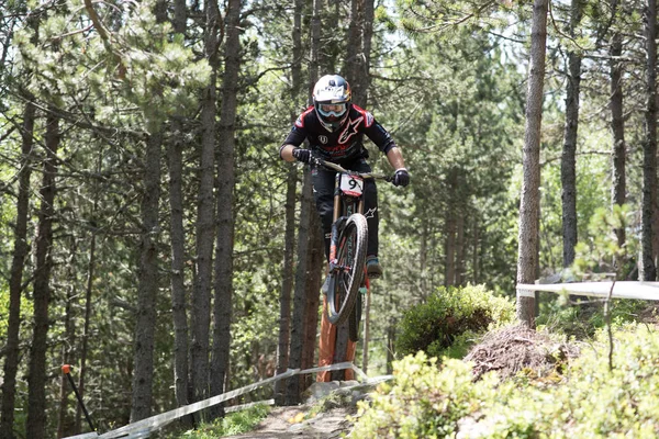 Vallnord Andorra Juli 2018 Während Seines Qualifikationsrennens Uci Mountainbike Weltcup — Stockfoto