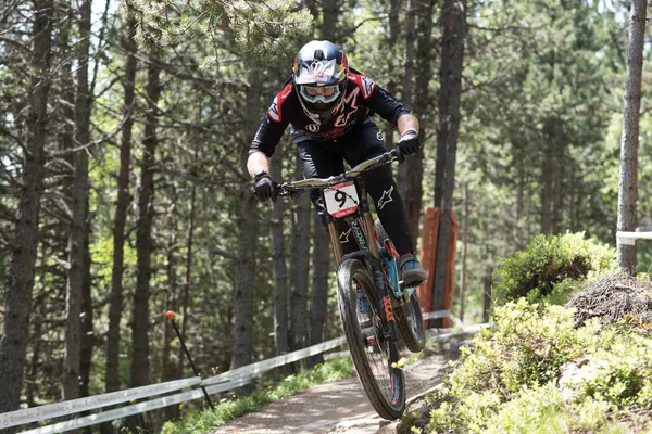 Vallnord Andorra Juli 2018 Während Seines Qualifikationsrennens Uci Mountainbike Weltcup — Stockfoto