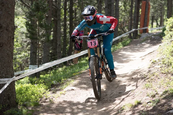 Vallnord Andorre Juillet 2018 Lors Course Qualification Coupe Monde Uci — Photo