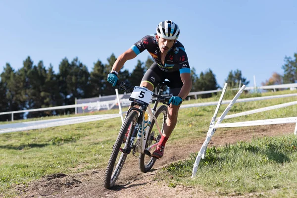 Vallnord Andorre Juillet Sanchez Adan Ismael Esp Cycliste Dans Mercedes — Photo