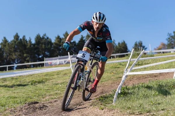 Vallnord Andorra Julho Ciclista Mercedes Benz Uci Mtb World Cup — Fotografia de Stock