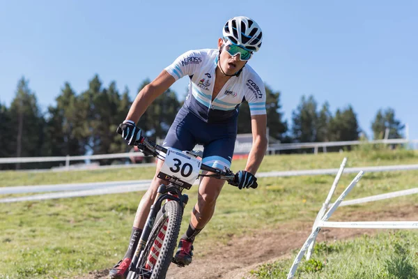 Vallnord Andorra Julho Ciclista Mercedes Benz Uci Mtb World Cup — Fotografia de Stock