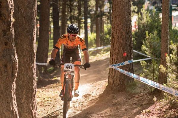 Vallnord Ανδόρα Ιουλίου Ποδηλάτης Mercedes Benz Uci Mtb World Cup — Φωτογραφία Αρχείου