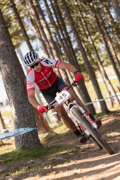 Vallnord Andorra Července Cyklista Mercedes Benz Uci Mtb Světový Pohár — Stock fotografie