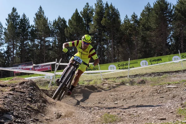 Vallnord Andorra Julho Ciclista Mercedes Benz Uci Mtb World Cup — Fotografia de Stock