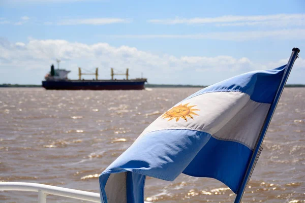 Σημαία Της Αργεντινής Ρίβερ Πλέιτ — Φωτογραφία Αρχείου