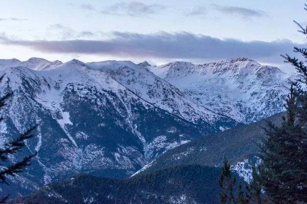 Bergen Met Sneeuw Winter Pyreneeën Andorra — Stockfoto