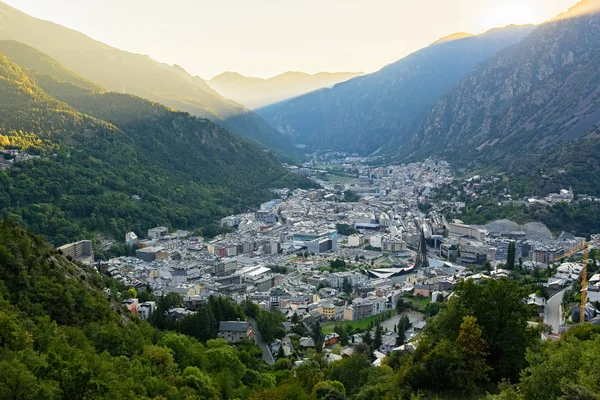 Andorra La Vella Yazı Şehir manzarası, Andorra.