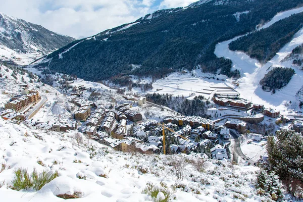 Schnee Tarter Canillo Andorra — Stockfoto