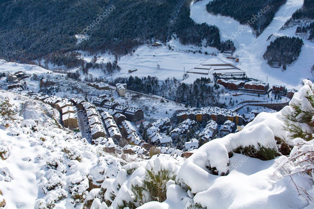 Snow in El Tarter, Canillo, Andorra.
