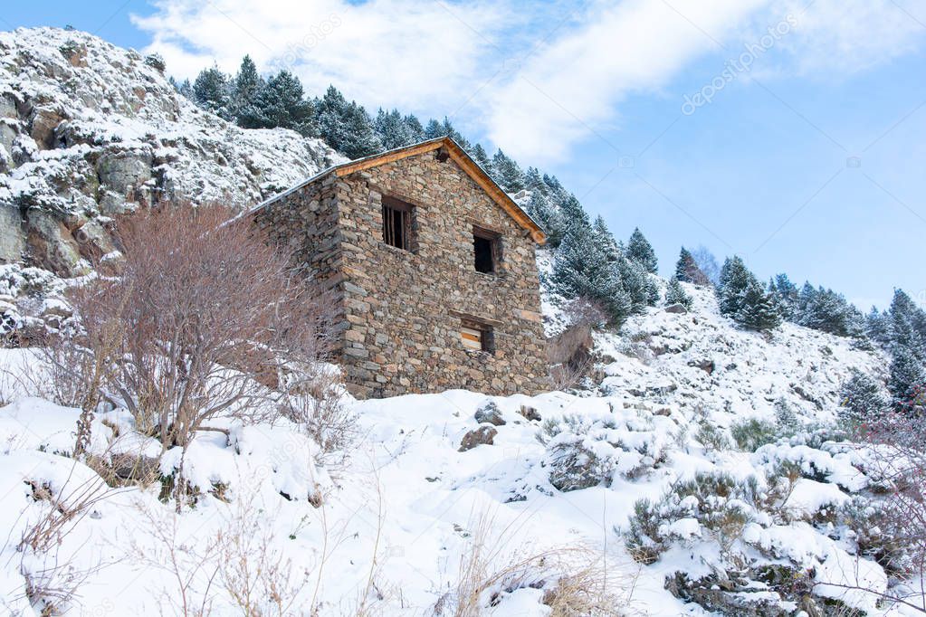 Snow in El Tarter, Canillo, Andorra.
