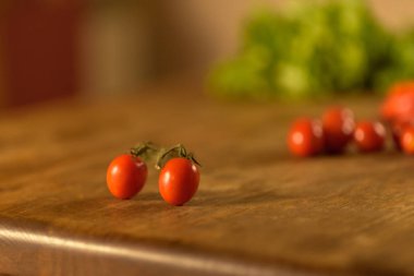 kiraz domates, taze fasulye, marul ve biber