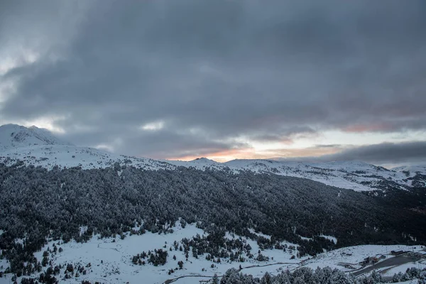 Giornata Nuvolosa Grau Roig Encamp Andorra — Foto Stock