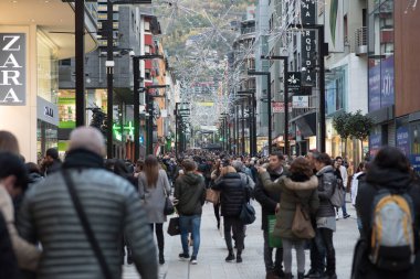 Andorra La Vella, Andorra: 10 Kasım 2018: Andorra Alışveriş Festivali.