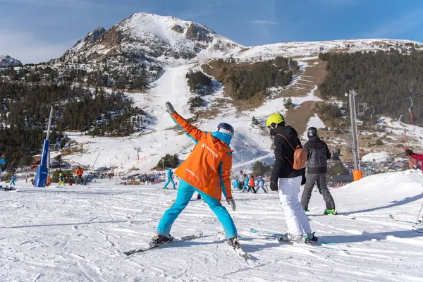 Grau Roig Andorra 2018 Diciembre Día Soleado Estación Esquí Grandvalira — Foto de Stock