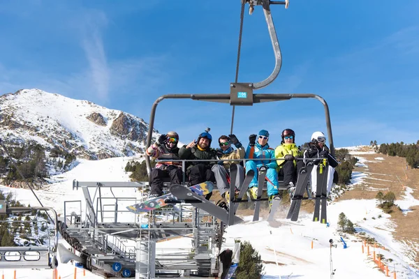 Grau Roig Andorre 2018 Décembre Journée Ensoleillée Station Ski Grandvalira — Photo